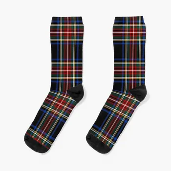Stewart Black Tartan | Clan Stuart | Милые носки в клетку, МОДНЫЕ профессиональные мужские носки для бега, роскошные брендовые женские носки